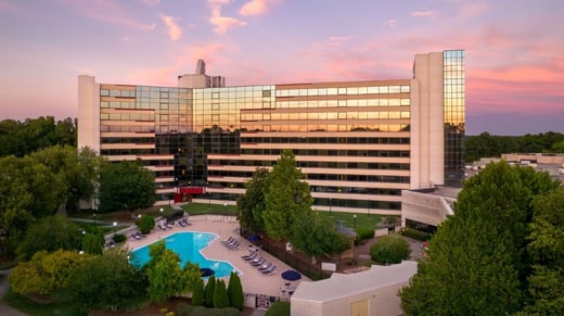Parking at Sheraton Imperial RDU at research Triangle near Raleigh-Durham Airport Parking