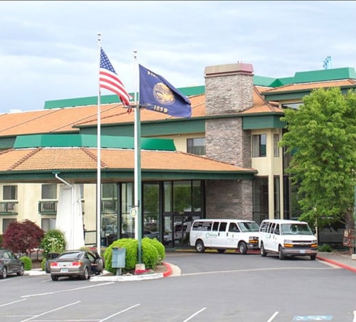 Parking at Rogue Regency Inn Medford near Rogue Valley International Airport