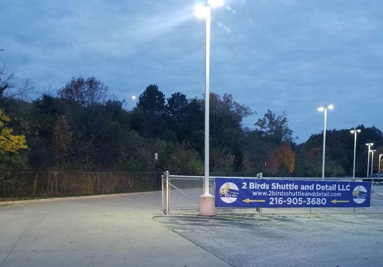 Parking at 2 Birds Shuttle & Detail Cleveland