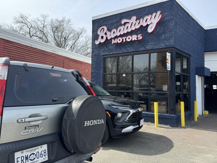 Parking at Broadway Motor Service Boston